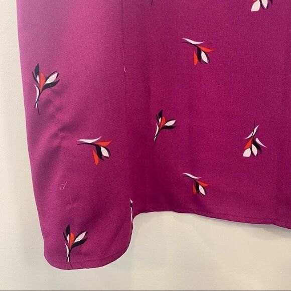 Halogen pink magenta floral midi skirt size 1X - Picture 7 of 8